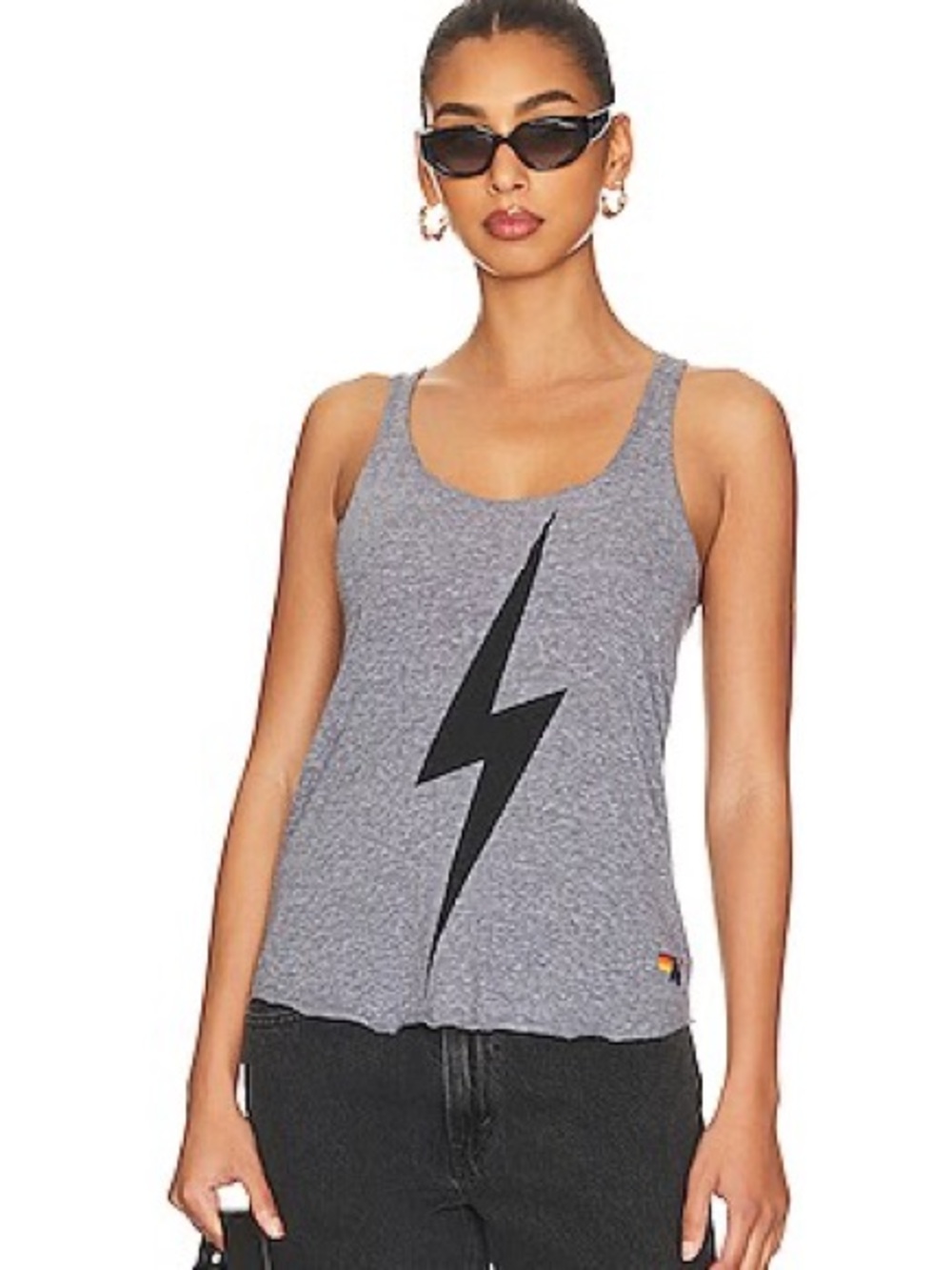 Aviator Nation Bolt Tank in Grey Size XSmall MSRP $65